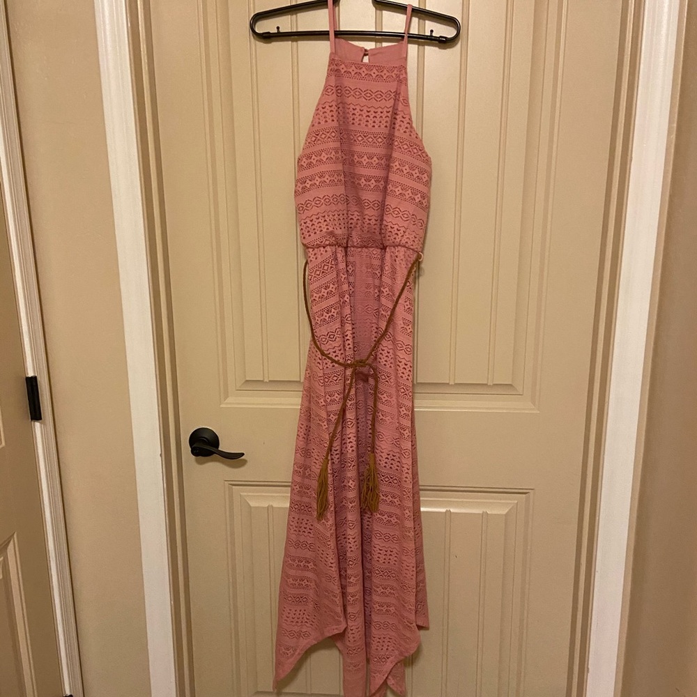 Pink long dress